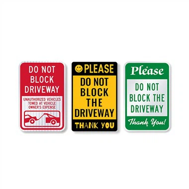 تابلوی خیابان Driveway را مسدود نکنید